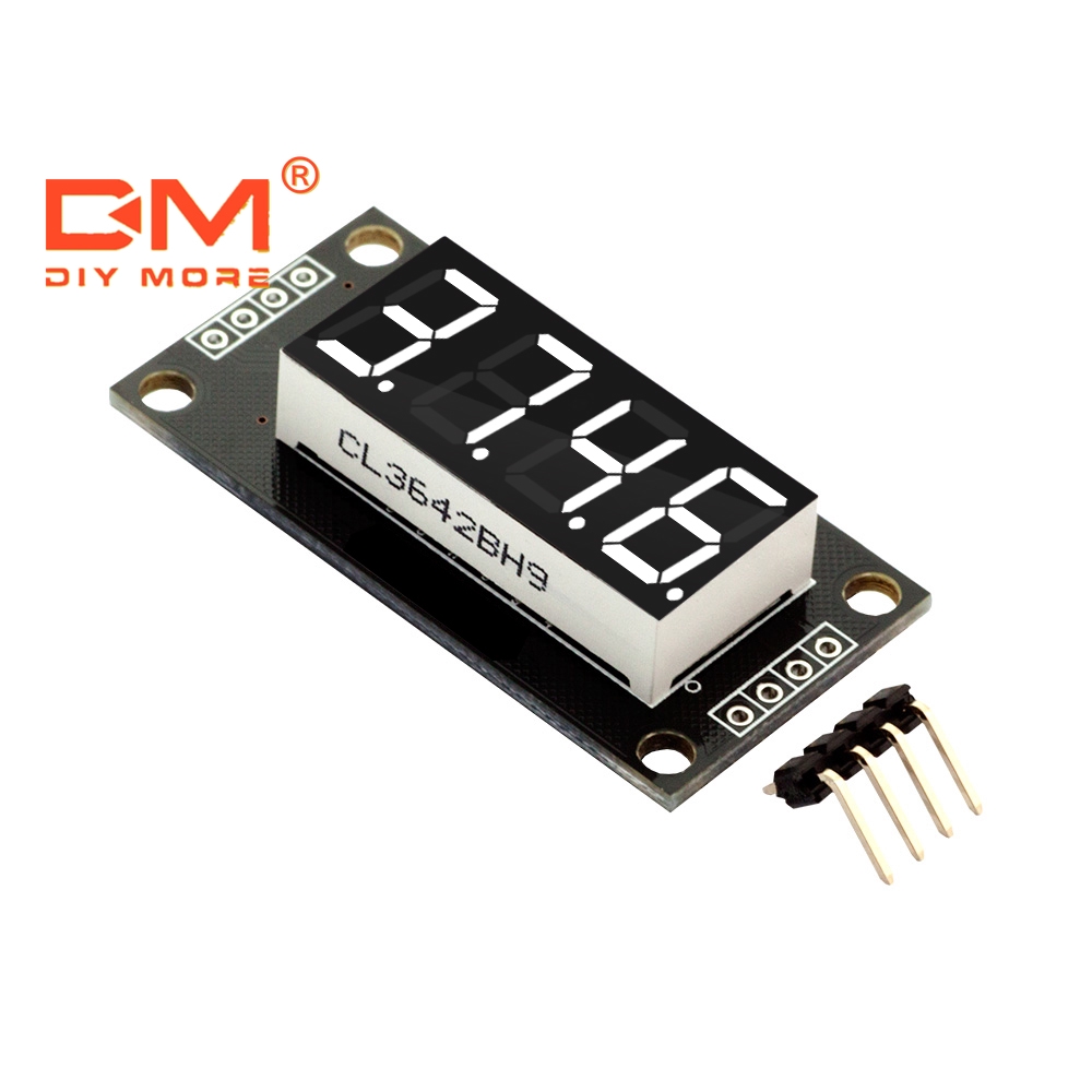 DIYMORE TM1637 4-Bit 7-Segment หลอด LED Digital Display Module สีเขียว สำหรับ for arduino (0.36")