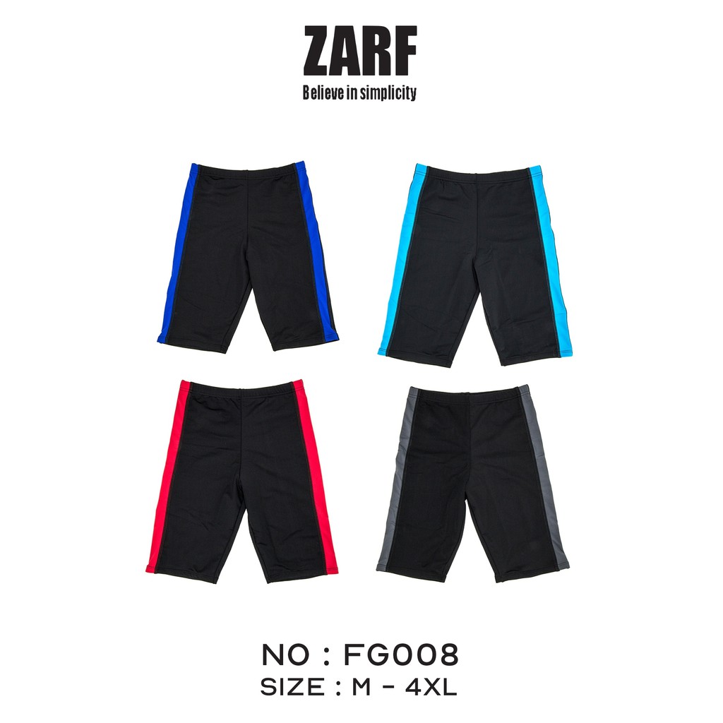 ZARF FG008 กางเกงว่ายน้ำผู้ใหญ่ ขายาว 3 ส่วน มีซับใน พร้อมส่ง Size M-4XL