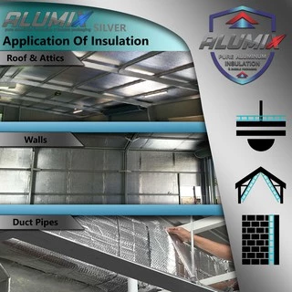 Alumix SILVER 8mm BASIC Insulation SL80 ฉนวนกันความร้อน สะท้อนความร้อน 97% Aluminum Foil
