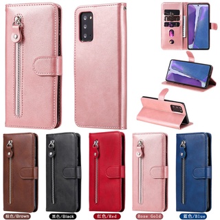 เคสโทรศัพท์หนัง Pu นิ่ม ฝาพับ พร้อมช่องใส่บัตร มีซิป หรูหรา สําหรับ Xiaomi Poco X3 GT Poco F3 GT Poco X3 Pro Poco X3 NFC Mi 10T Lite Poco M3 Redmi 9A 9C 9 9T