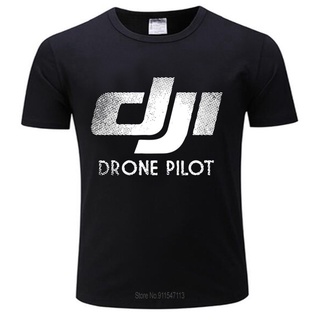 T-shirt  เสื้อยืดคอกลม แขนสั้น ผ้าฝ้าย พิมพ์ลาย DJI Spark DJI Drone Phantom Pilot แฟชั่นฤดูร้อน สําหรับผู้ชายS-5XL