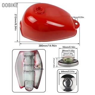 Oobike ถังน้ํามันเชื้อเพลิงรถมอเตอร์ไซค์ สีแดง พร้อมฝาปิดกุญแจ แบบเปลี่ยน สําหรับ Mini Trail Z50 Z50J Z50R 1979 ‐ 1999