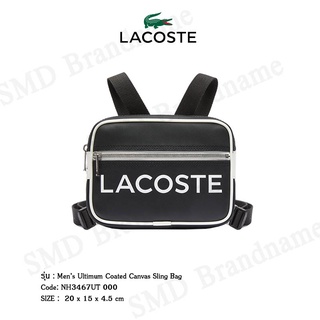 Lacoste กระเป๋าสะพาย รุ่น Men’s Ultimum Coated Canvas Sling Bag Code: NH3467UT 000