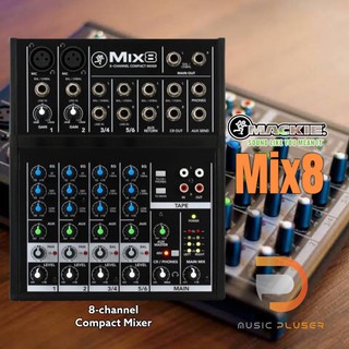 Mackie Mix8 8-channel Compact Mixer มิกเซอร์คุณภาพเยี่ยม 2 mic/line inputs กับstudioปรับย่านความถี่ได้ละเอียดประกันศูนย์