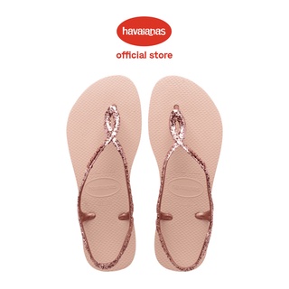 Havaianas Luna Premium II รองเท้าแตะ สีแดง สีชมพู เมทัลลิก สไตล์เรโทร สําหรับผู้หญิง