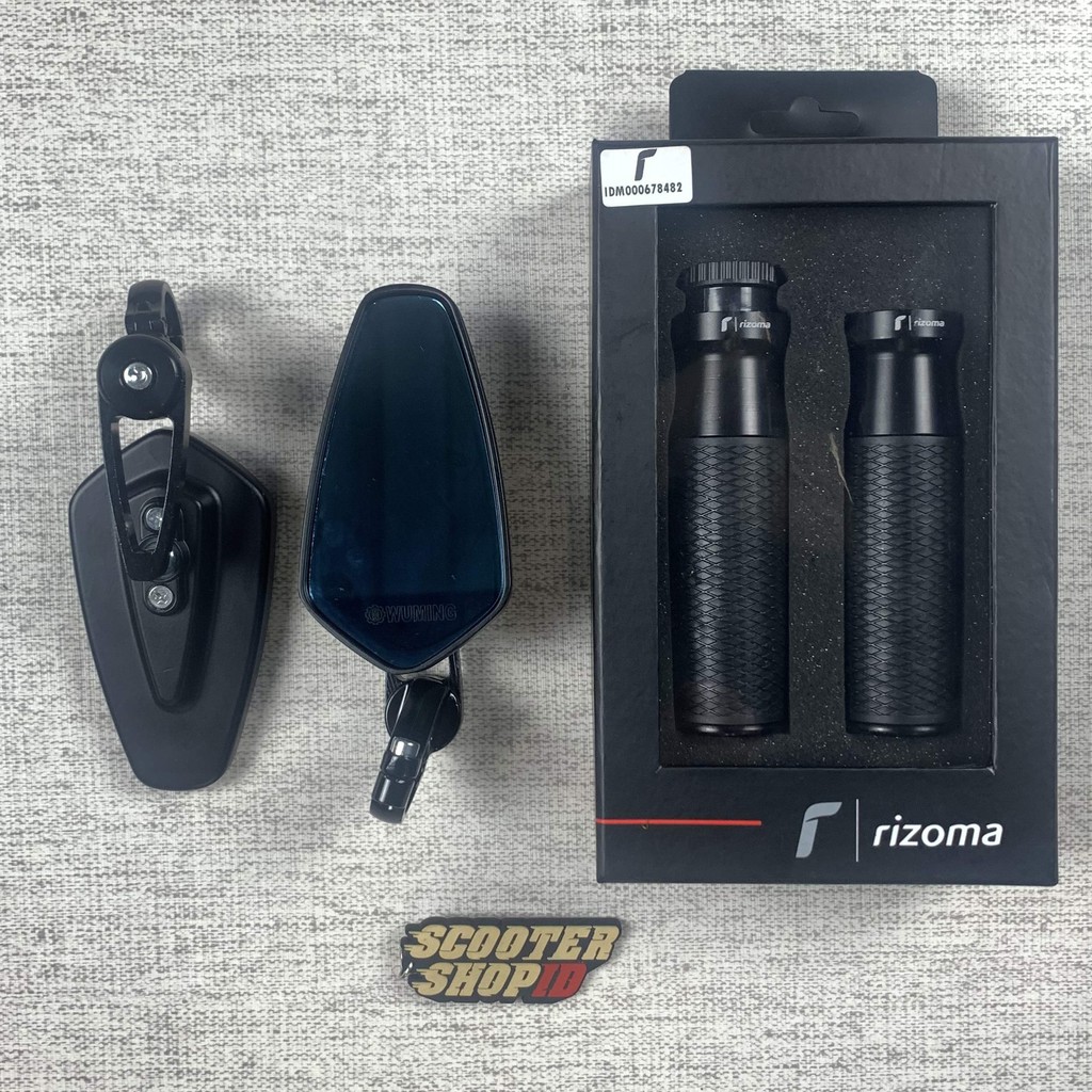 Rizoma Package 4: Rizoma Urlo Handgrip + กระจกมองหลังบาร์ End Arrow