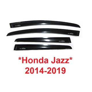 กันสาดประตู สีดำ HONDA JAZZ 2014 - 2019 กันสาด ฮอนด้า แจ๊ส กันฝน ของแต่งแจ๊ส AO Windshield