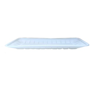 ถาดย่อยสลาย รุ่น T08 ขนาด 12 x 28 ซม. x 50 ใบ101220Eco Food Tray #T08 12 x 28 cm x 50 Pcs. Biodegradable Tray Model T08