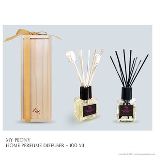 Aroma &amp; More -MY PEONY- Home Perfume Diffuser ชุดน้ำหอมกระจายกลิ่น ดอกพีโอนี่ 100 ML Set