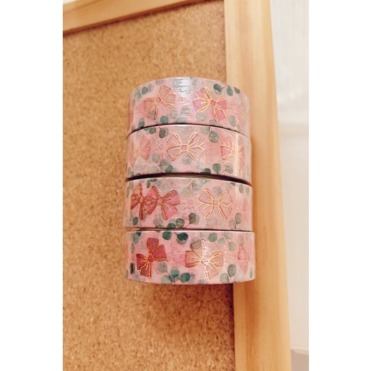 PINK BOW RIBBON WASHI TAPE วาชิเทป เทป โบว์ ริบบิ้น