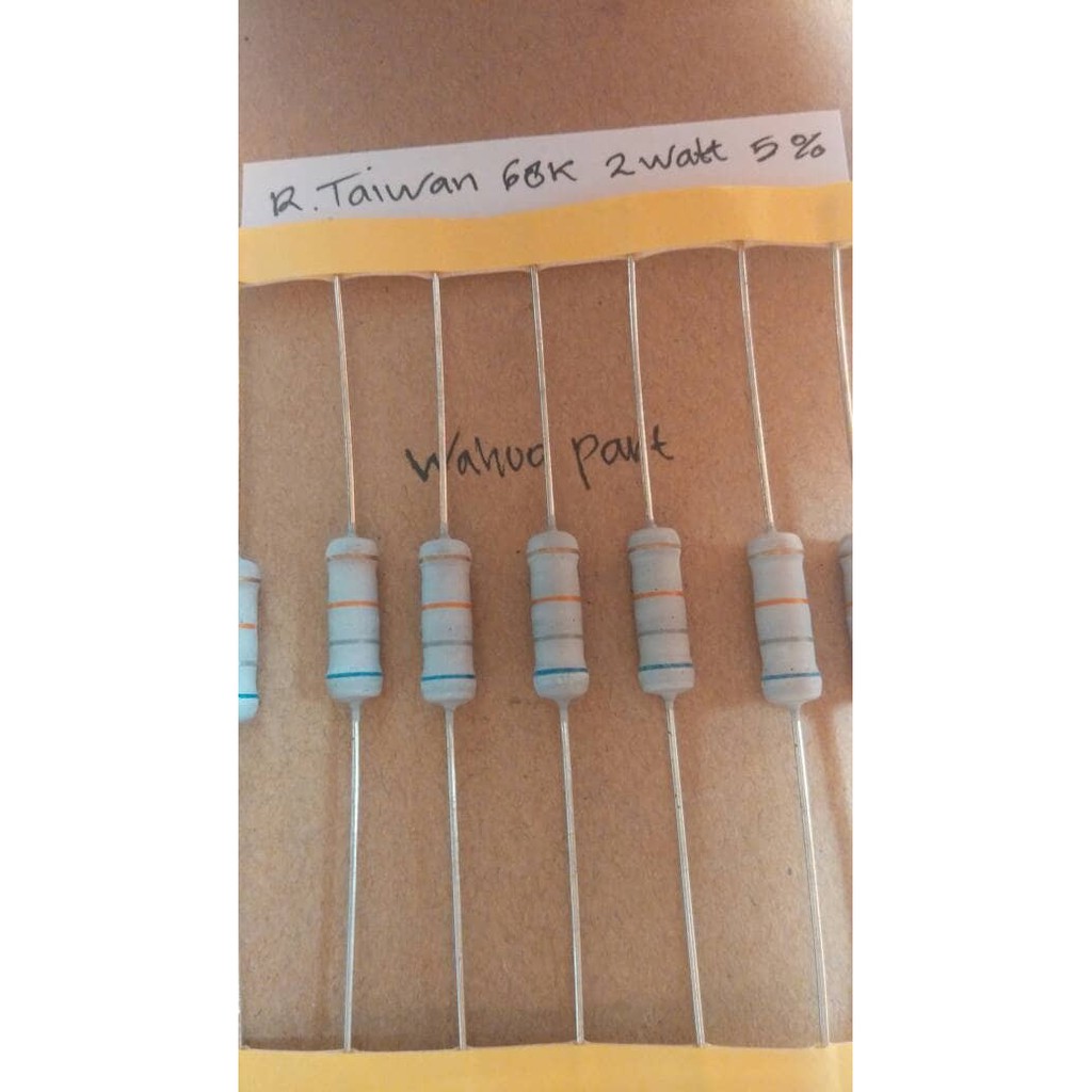 Taiwan 68K Resistor 2 วัตต์ 5% (10 ชิ้น)