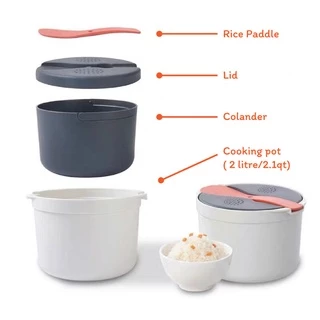 พาสทินา หม้อหุงข้าวในไมโครเวฟ(H) สีเทาอ่อน PASTINA MICROWAVE OVEN RICE COOKER(H) GRAY