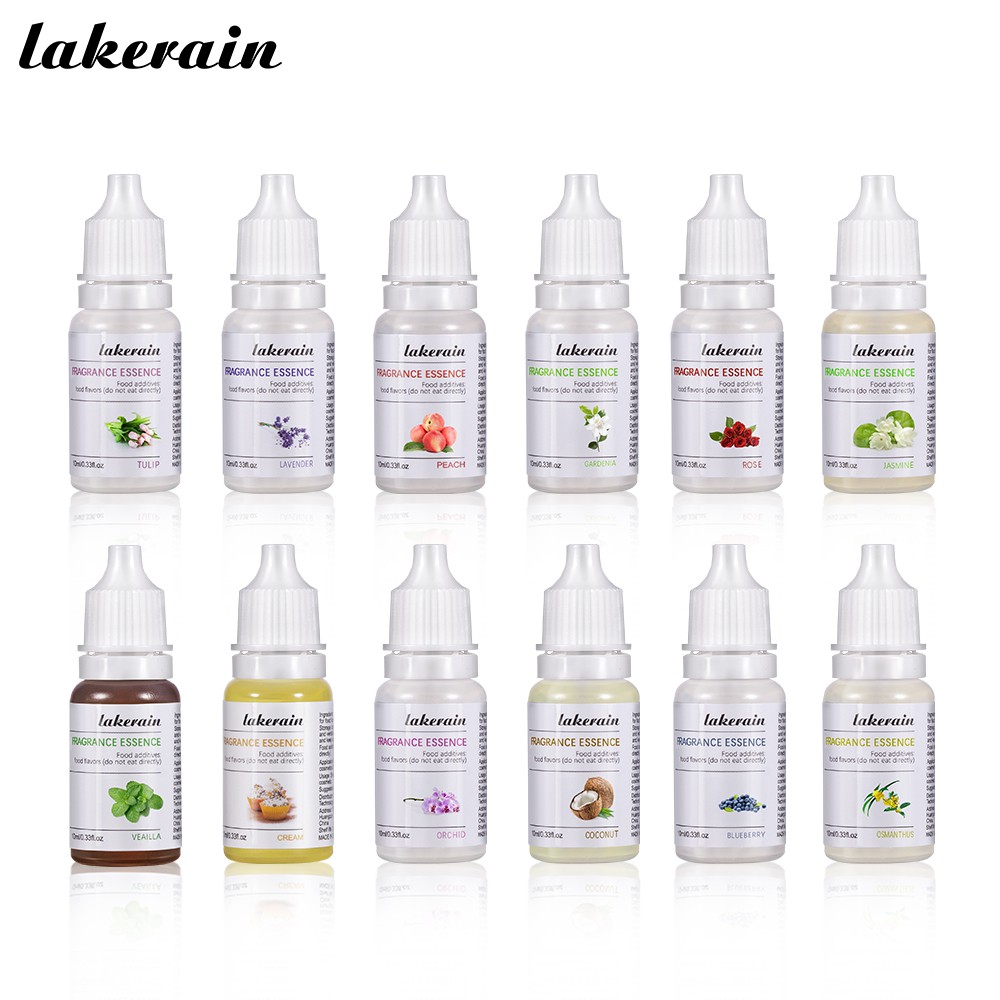 Lakerain 10ml น้ํามันหอมผลไม้บริสุทธิ์ Diffuser น้ํามันหอมระเหยรสสตรอเบอร์รี่สําหรับลิปกลอส DIY สบู่ทํา Essence