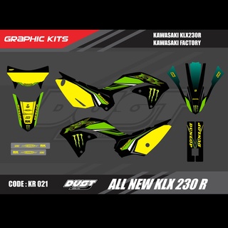 สติ๊กเกอร์วิบาก KAWASAKI KLX 230R ทั้งคัน Graphic kit สติ๊กเกอร์เคลือบเงา สุดคุ้ม