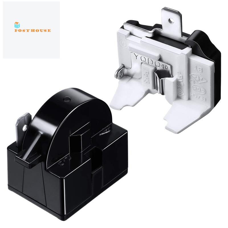 WEMB 2PCS QP2-4.7 PTC Starter Relay 1 Pin ตู้เย็นรีเลย์และ 6750C-0005P ตู้เย็น Overload Protector ใหม่
