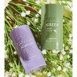 💕โคลนชาเขียว💕 มาส์กชาเขียวโคลนแข็ง Green Tea Mask Stick Face Moisturizes Oil Control, Deep Clean Pore, Improves Skin