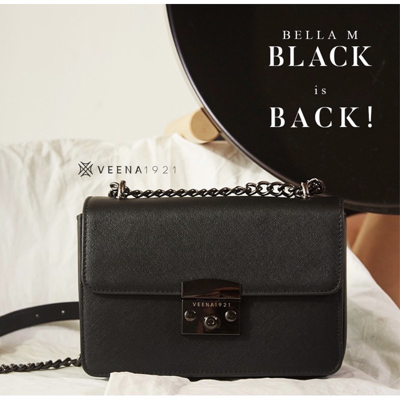 กระเป๋าสะพาย veena1921 รุ่น Bella size M สีดำ
