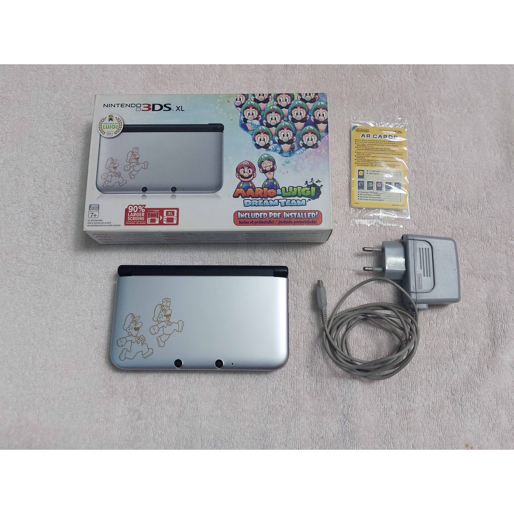 Nintendo 3DS XL, Silver - Mario &amp; Luigi Dream team Limited Edition