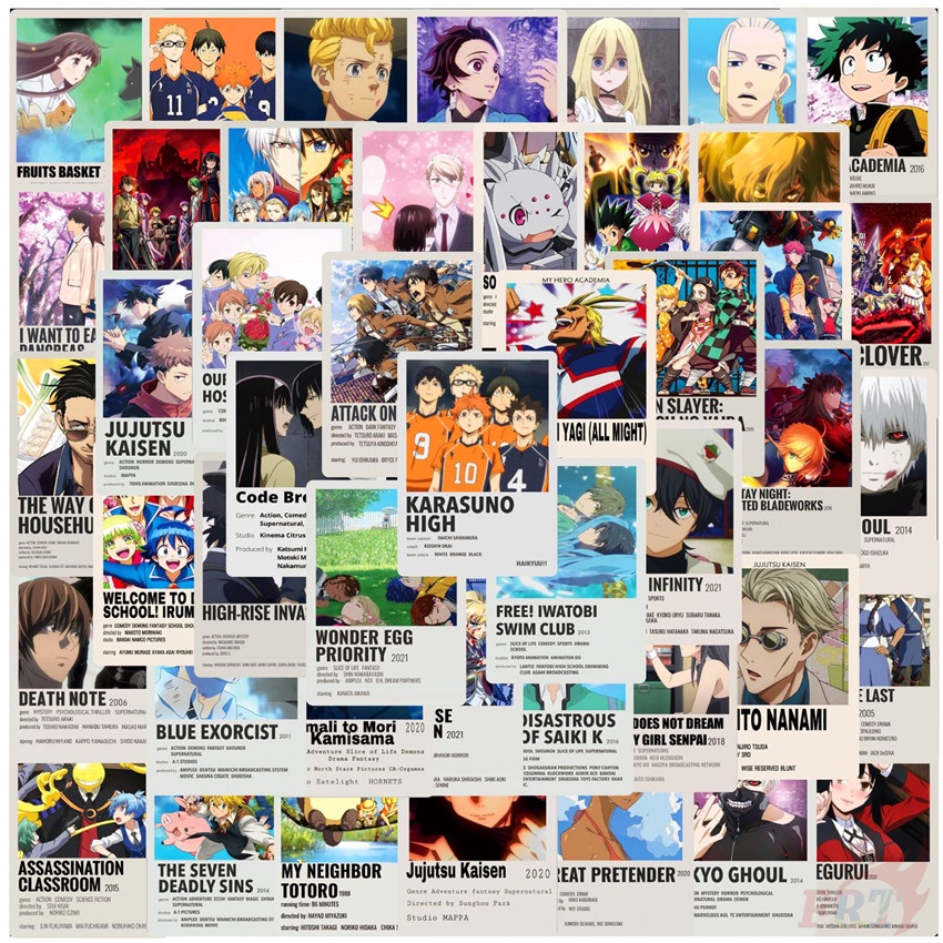 ❉ Shōnen Manga Series 02 Mixed Magazine Mini Poster สติ๊กเกอร์ ❉ 50Pcs/Set Classical Anime Cartoon DIY Fashion Mixed Waterproof Doodle Decals สติ๊กเกอร์