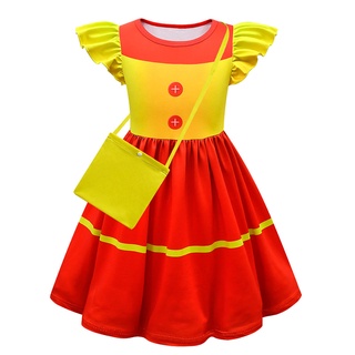 ชุดเดรสกระโปรงคอสเพลย์ FNAF Sundrop Moondrop สําหรับเด็กผู้หญิง (140, Sun Dress)