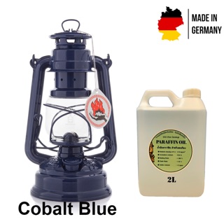 ตะเกียงรั้ว Feuerhand baby special 276 สี  cobalt blue พร้อมน้ำมันพาราฟิน 2 ลิตร