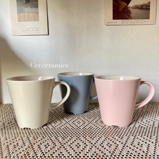 แก้วเซรามิกสีพาสเทล (Mug) สไตล์มินิมอล มี 3 สี พร้อมส่ง!!
