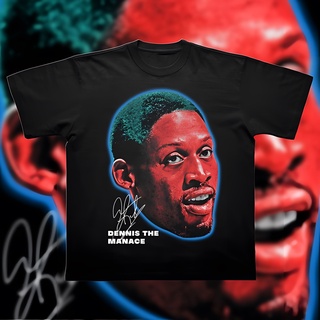 เสื้อยืดผ้าฝ้ายพิมพ์ลายแฟชั่น เสื้อยืดแขนสั้น พิมพ์ลายกราฟฟิติ Dennis Rodman สไตล์วินเทจ พลัสไซซ์ สําหรับผู้ชาย