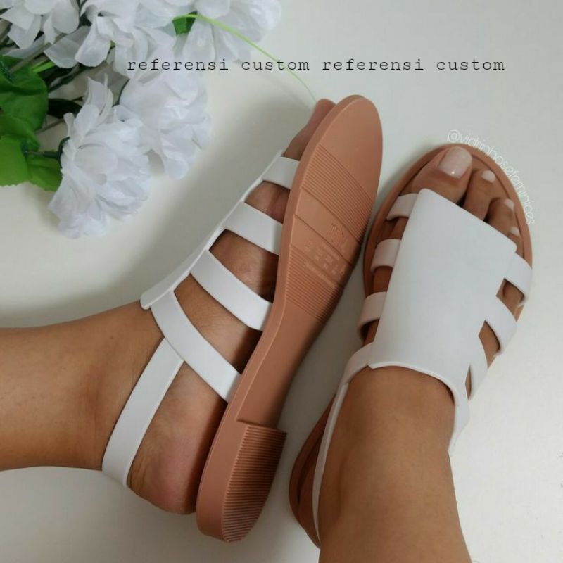 รองเท้าแตะส้นแบน Knip รองเท้าแตะส้นแบนผู้หญิงไซส์ใหญ่ไซส์ใหญ่ 41 42 43 44 45 56