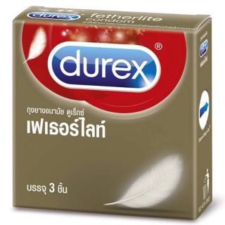 Durex Fetherlite (ถุงยางอนามัยดูเร็กซ์ เฟเธอร์ไลท์) บรรจุ 3 ชิ้น