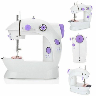 จักรเย็บผ้าไฟฟ้าขนาดเล็ก ขนาดพกพา สีม่วงMini Sewing Machine FRJ202