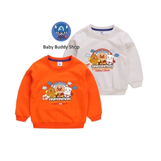 10 สีในฤดูใบไม้ร่วงวรรคแขนยาวเด็ก Anpanman เสื้อผ้าฝ้ายการ์ตูน (ขายส่ง)