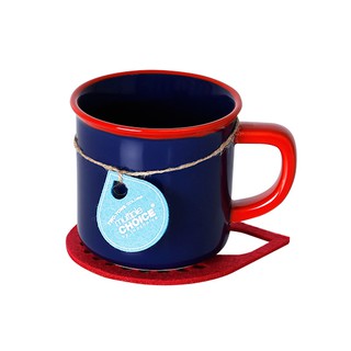 DD4Uแก้วมัค แผ่นรอง MUG STONENAMEL BLUE (380CC)