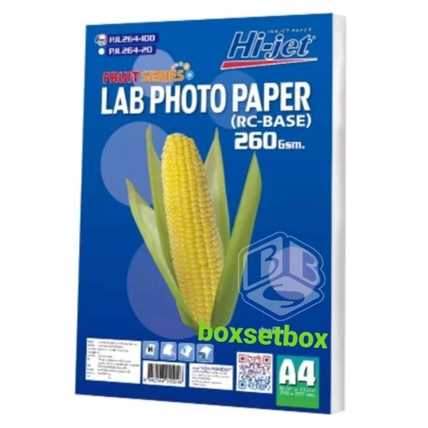 กระดาษโฟโต้ กึ่งมันกึ่งด้าน A4/หนา260แกรม/100แผ่น PJL264-100(ข้าวโพด)