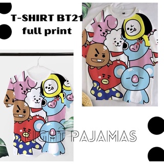 เสื้อยืด พิมพ์ลาย bt21 แบบเต็มตัว