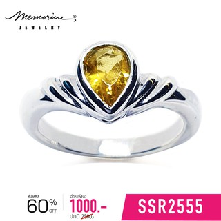 Memorine Jewelry แหวนเงินแท้ 925 ฝัง Citrine : SSR2555