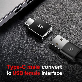 อะแดปเตอร์แปลงไฟ BASEUS Type C Male to USB Female