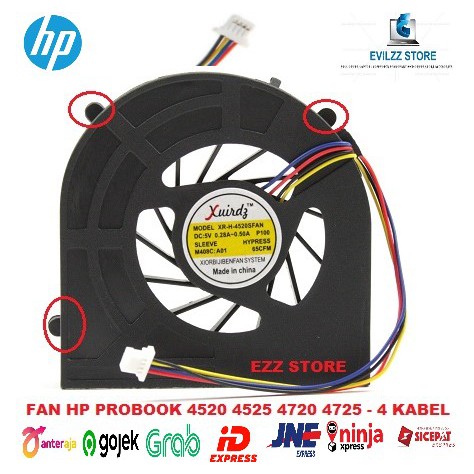 พัดลม HP PROBOOK 4520 4520S 4525 4525S 4720 4720S 47525 47525S 598676-001 598677-001 604GK210011 4 ส