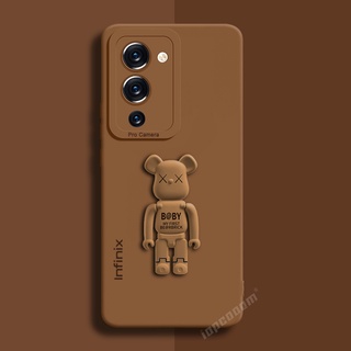 เคสโทรศัพท์มือถือ ซิลิโคนนิ่ม กันรอยกล้อง ลายหมี สําหรับ Infinix Note 12 G96 12i VIP G88 11S 11 10 Pro