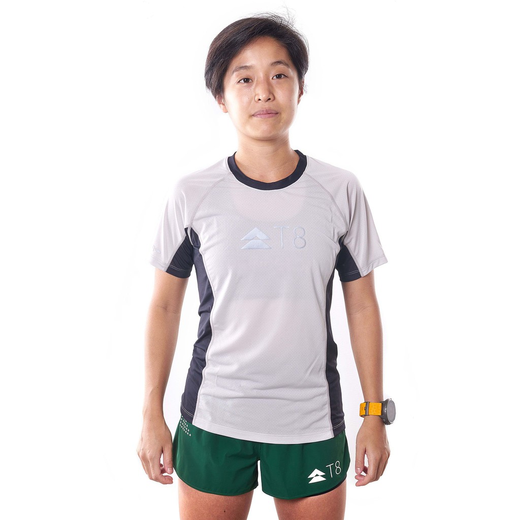 T8 Run เสื้อวิ่งแขนสั้น ผู้หญิง Women's Iced Tee Platinum สีเทา