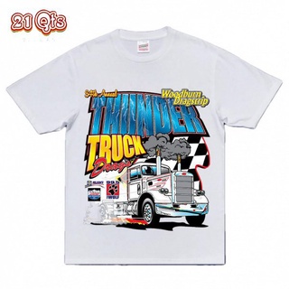 คอลูกเรือเสื้อยืดคอกลม21 สินค้าเดิม/เสื้อยืดคอกลม/fast and Furious truck/สีดำบริสุทธิ์!ผ้าฝ้ายแท้