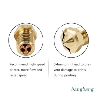 Bang Clone-CHT หัวฉีดทองเหลือง 0.4 มม. สําหรับเส้นใย 1.75 มม. เครื่องพิมพ์ 3D