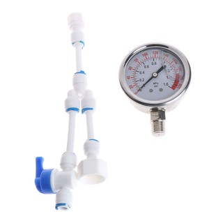 SELAN♥2in1 Water Purifier Tap Pipes Pressure Gauge Test Meter 0-1.6MPA