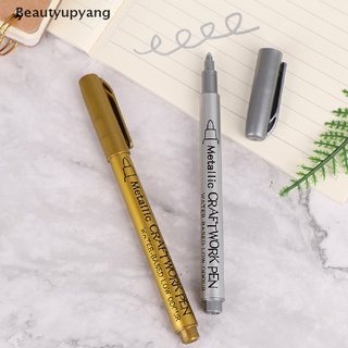 [Beautyupyang] ปากกามาร์กเกอร์ กันน้ํา สีทอง และสีเงิน สําหรับวาดภาพระบายสี DIY