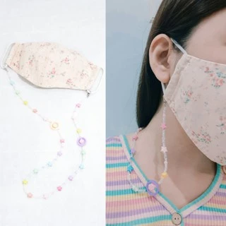 สายคล้องหน้ากาก / สายคลองแว่น ลูกปัดพาสเทล