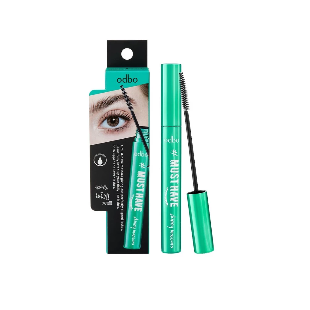 Odbo Must Have Skinny Mascara #OD936 : โอดีบีโอ มัสท์ แฮฟ สกินนี่ มาสคาร่า ปัดขนตา มาสคาร่าเขียว x 1 ชิ้น beautybakery