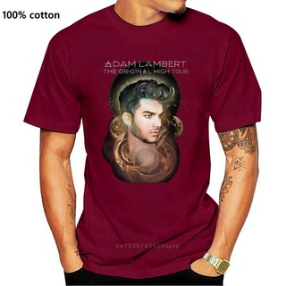 เสื้อยืดผ้าฝ้ายเสื้อยืดแขนสั้น พิมพ์ลายกราฟฟิค Adam Lambert Hansom สไตล์คลาสสิก สําหรับผู้ชาย 5 ชิ้นL XL  XXL 3XL