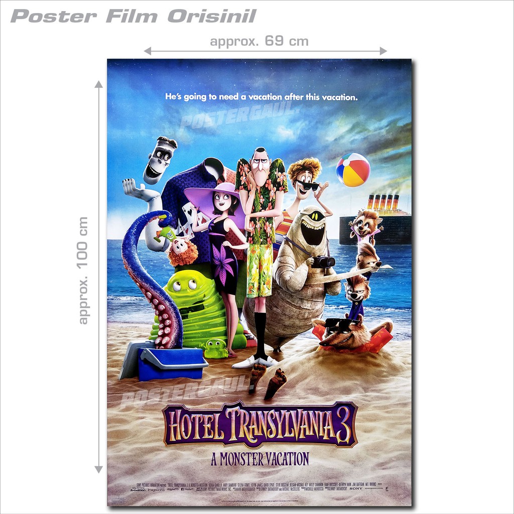 โปสเตอร์หนัง: HOTEL TRANSYLVANIA 3 - แผ่นเดียวอินโดนีเซียดั้งเดิม 69 x 100 ซม.
