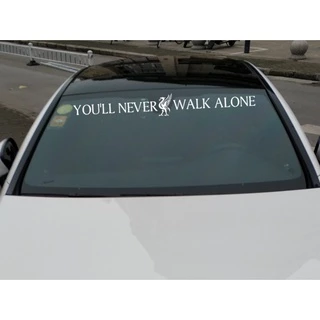 สติ๊กเกอร์ติดรถ Liverpool Youll Never Walk Alone Football Decals สําหรับกระจกหน้าต่างประตูด้านหลัง