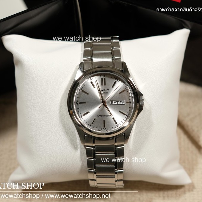CASIO ของแท้ CMG (ผู้ชาย) รุ่น MTP-1239D สายสแตนเลสสีเงิน จอดำ จอน้ำเงิน จอเงิน รับประกันศูนย์ CMG