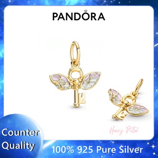 Pandora จี้กุญแจเงิน S925 รูปปีกแฮร์รี่พอตเตอร์ ของขวัญวันเกิด สําหรับสุภาพสตรี p825